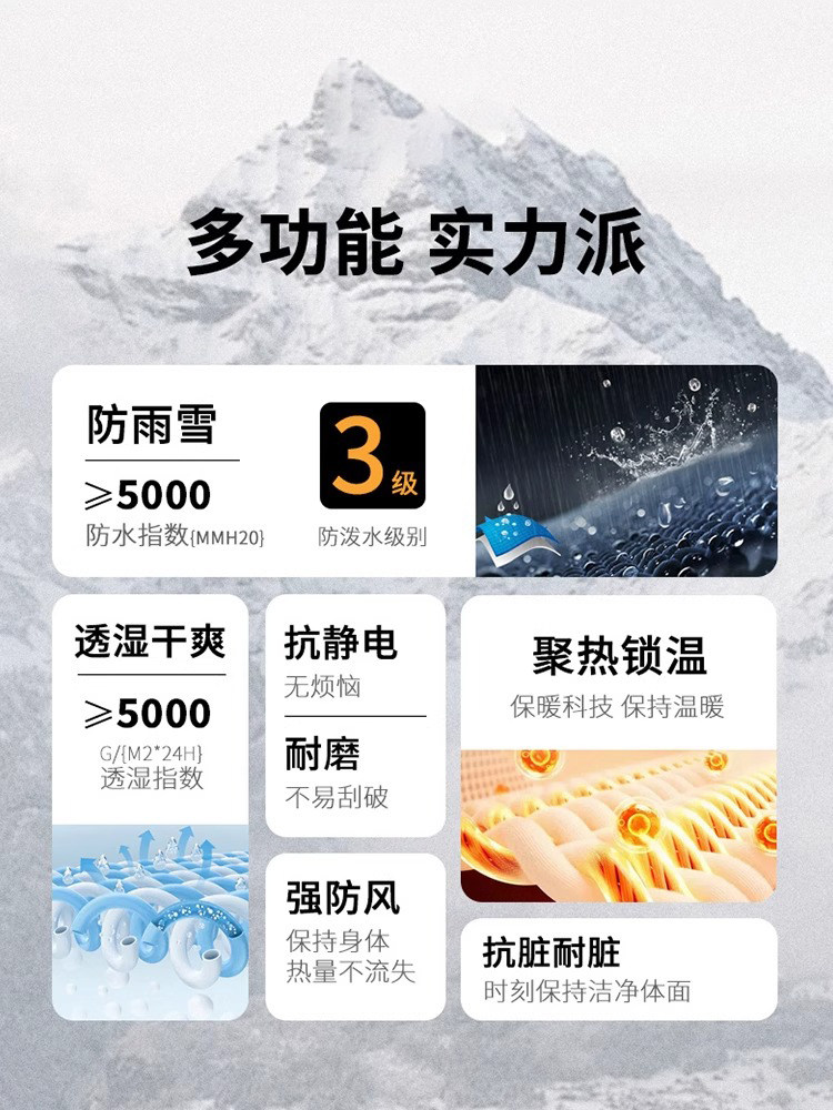 Autumn and Winter Outdoor Couple's Detachable Versatile Three-In-One Jacket for Women 2025 New Windproof and Waterproof Mountaineering Jacket