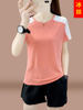 Ice Silk Sports Suit for Women 2025 New Summer Thin Style Mother's Clothing Age-Reducing Short-Sleeved Shorts Running Suit Two-Piece Set