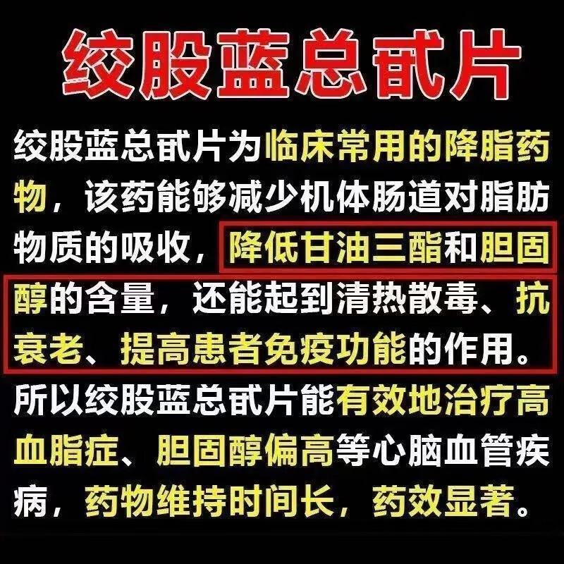 绞股蓝总甙片：专治高血脂耳鸣头痛，不是降压药，但效果惊人！
