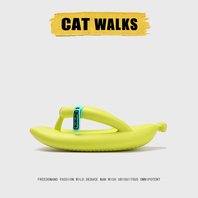 American Catwalks Banana Flip-Flops Men's Summer Non-Slip Breathable Couple Lightweight Thong Beach Sandals