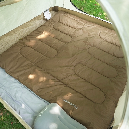 Дорожный спальный мешок для кемпинга для двоих для взрослых, удерживающее тепло портативное одеяло на четыре сезона для путешествий, увеличенная толщина