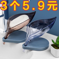 New creative leaf drain soap box punch-free soap box suction cup toilet bathroom basin laundry soap rack