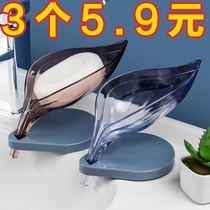 New Creative Leaves Drain Soap Case Free of perforated Soap Box Saspiration Cups BATHROOM TABLE BASIN LAUNDRY SOAP RACK