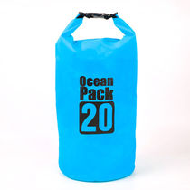 Outdoor beach waterproof bag PVC clip mesh waterproof bag rafting swimming outdoor waterproof bucket bag blue 10L single)
