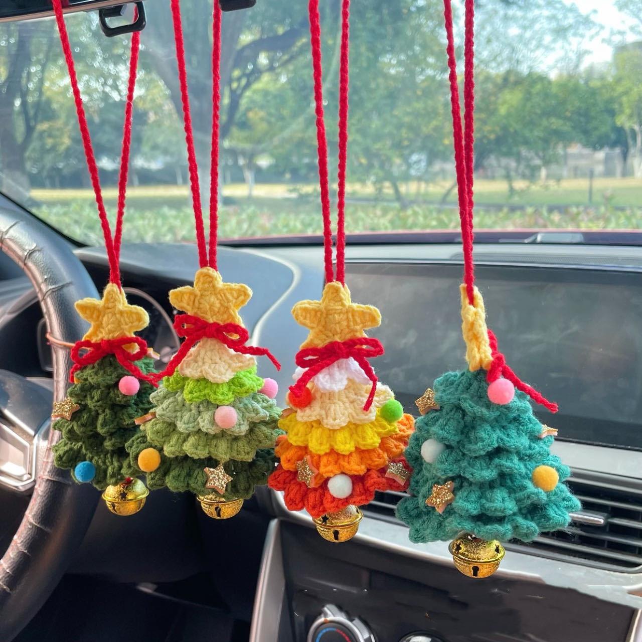 Nuovo albero di Natale decorazione specchietto retrovisore auto interno filato ciondolo_voghion.com