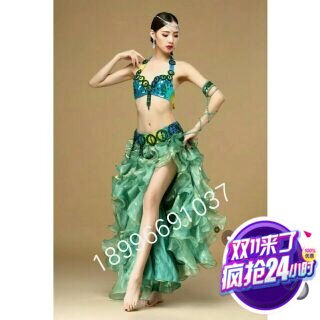 2020 belly dance performance Long version of the suit Pomong group Competition Conserve India Dance suit Xin Jia dress