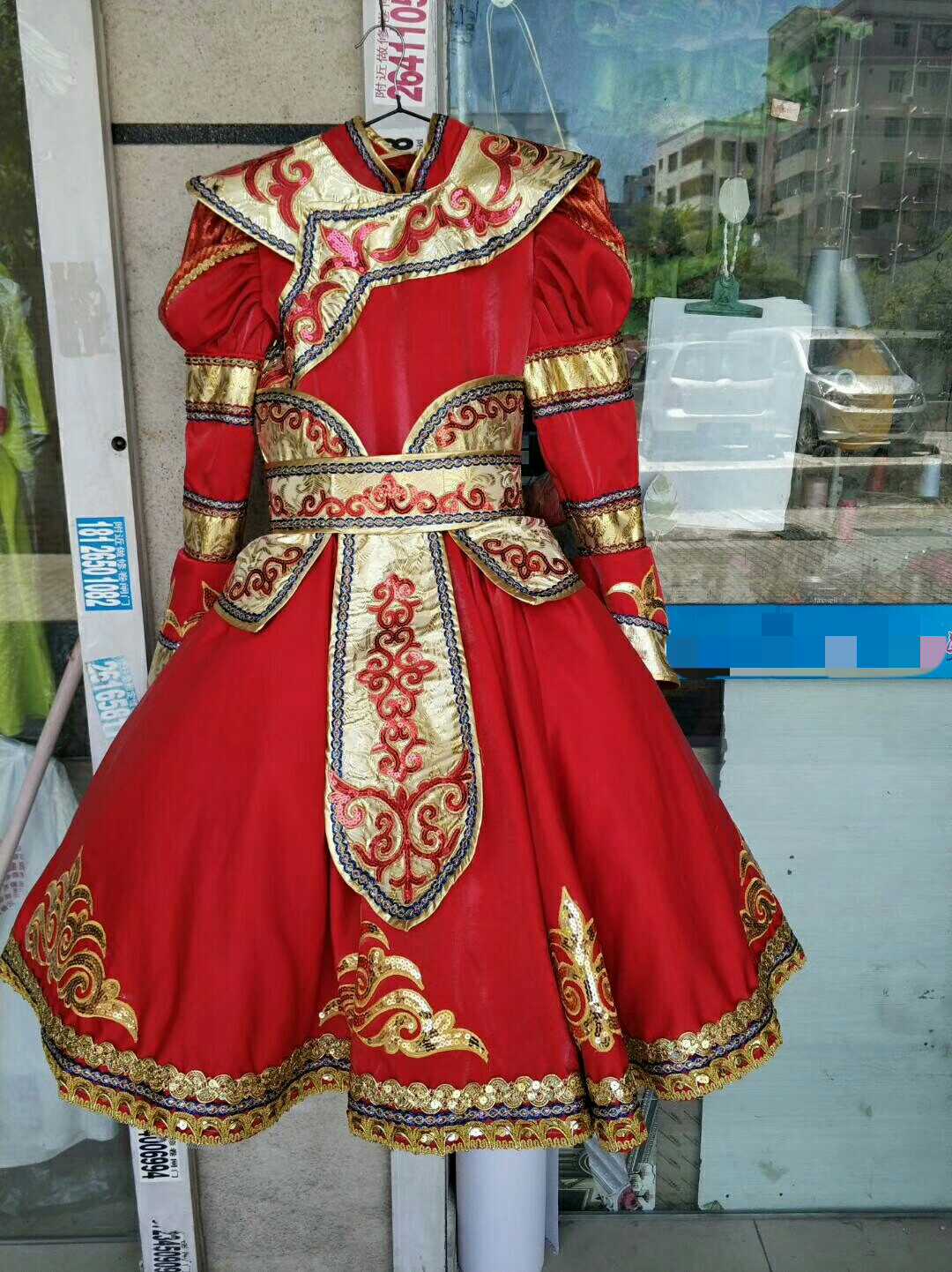 Mongolian Dance Long Sleeve Performance Costume National Performance Costume Dance Suit 2018 New Children's Dance Performance Costume