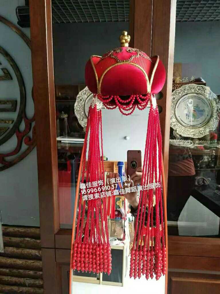 2019 new Mongolian hat Mongolian headwear national performance headwear Mongolian bride hat singer