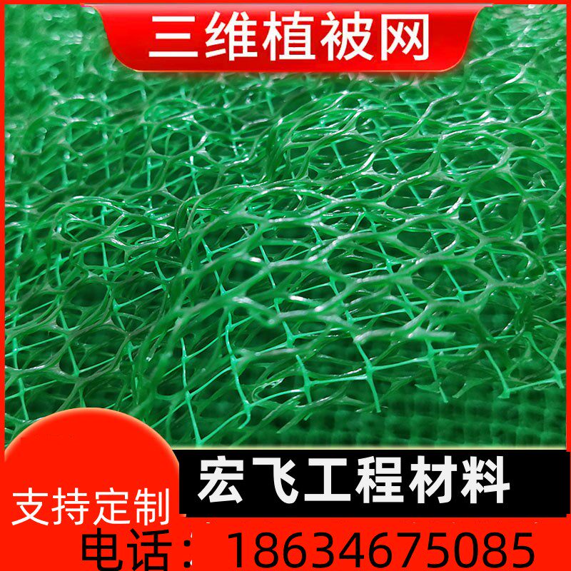 2-layer three-dimensional vegetation network manufacturer plus gluten three-dimensional network NSS plant grass protection slope solid soil greening ecological composite geotechnical cushion-Taobao