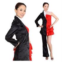 Two-faced costume talent show half skirt and half pants same style male and female androgynous costumes for funny performances