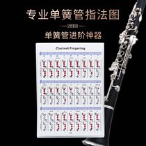 Professional clarinet fingering diagram clarinet exercise sheet staff self-study advanced introduction for beginners