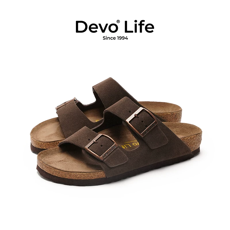 [Стиль Cai Zhengjie] Шлепанцы Devo Life из пробки для мужчин и женщин, весна-лето парные тапочки 2618