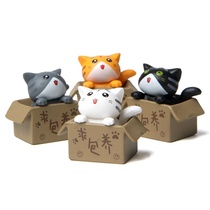 Looking for a cat with barking eyes and open mouth landscaping with multiple ornaments micro landscape potted plants gardening ornaments desktop doll