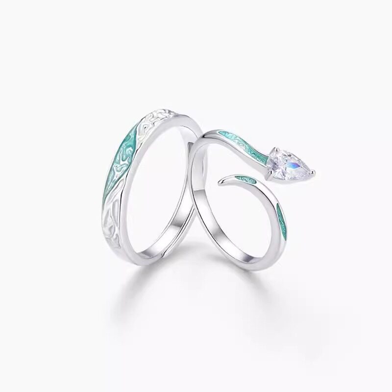 Кольца ZSVIP Ice Island Spirit Snake серебро S925 в коробке Counter Brushed