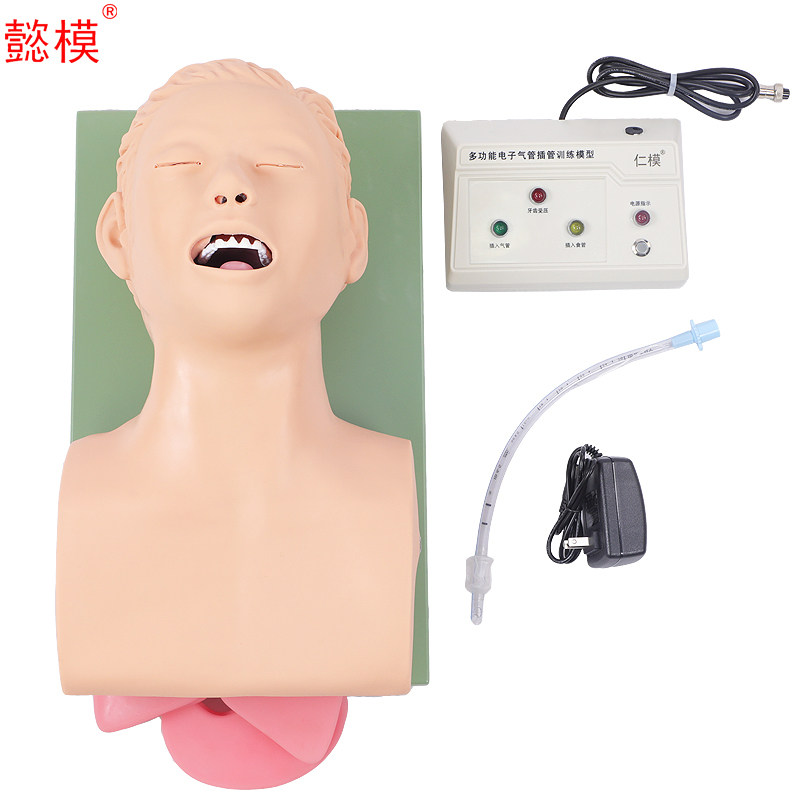 懿模 YM-3人体气管插管训练模型 口腔插管 电子报警 瞳孔对比