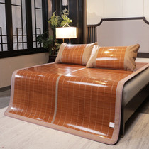 Natural pure bamboo mat 2023 new summer bamboo mat household ice silk bamboo straw mat single double-sided bed mat air-conditioning