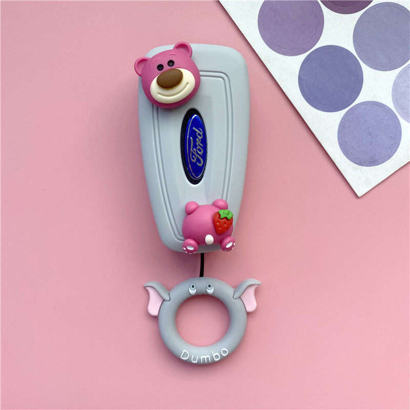 Applicable 17 18 Ford Fox Key Pack Wing Tiger Key Cover Shell 16 Passer-by man and woman folding section-Taobao