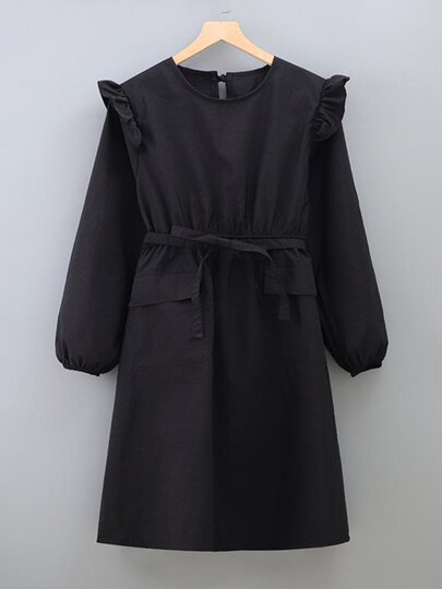 Nouveau style taille chemisier à manches longues style coréen princesse chemisier à volants nouveau tablier de cuisine pour femmes grande taille vêtements inversés pour réduire l'âge