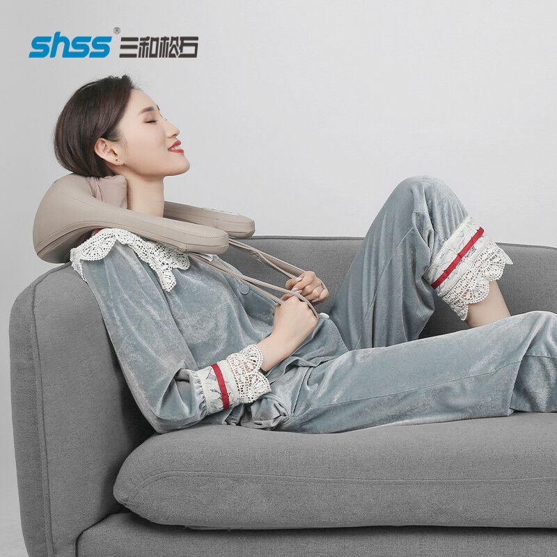 Triple and pine stone (shss) cervical spine massage instrument for home shawl shoulder and neck massager material instrument all self-Taobao