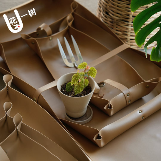 U Flower tragbare Rollaufbewahrungs-Garten-Bodenmatte für den Balkon zu Hause, zum Pflanzen von Blumen und zum Wechseln des Bodens, wasserdichte Sukkulenten-Wickel-Topfmatte