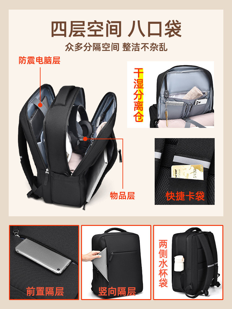 Suitable for Hp Starbook 14/16 Pro and Shadow Elf 10 Gaming Laptop Series, Laptop Backpack with Airbag Shockproof Design for Men and Women, 2025 New Model Backpack