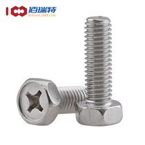304 stainless steel cross recessed hexagonal bolts GB29 2 external hexagonal head screws M3M4M6M8
