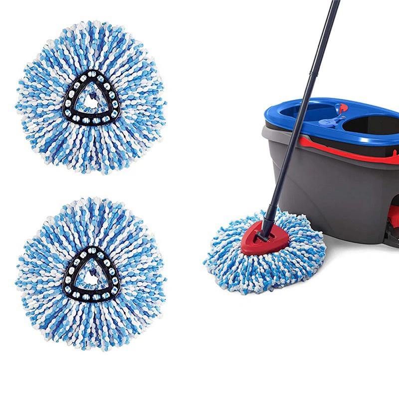 German Lazy Mop Cloth Replacement Head Official Rotating Mop Head Thickened Household One-Sweep Clean Floor Mop Replacement Accessories