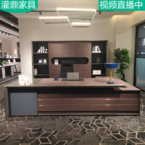 Xiamen new product President boss table Simple modern big class table Big gas manager table Supervisor big class table Light luxury single person