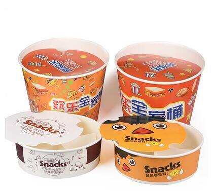 Fast food delivery to the whole family barrel Double shower film large barrel small barrel with lid whole family barrel Whole Chicken Barrel Snack Parquet Fruit Pie box