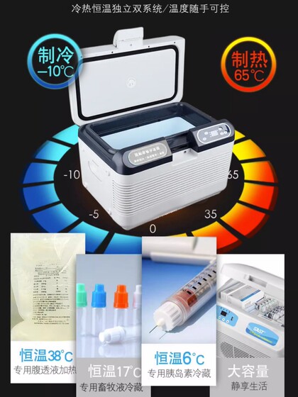 放药小冰箱胰岛素生长激素疫苗冷藏盒家用迷你药品恒温箱充电便携