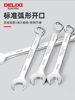Delixi Dual-Purpose Wrench No. 10, 13, Open-End and Box-End Wrench Set, Tool Set
