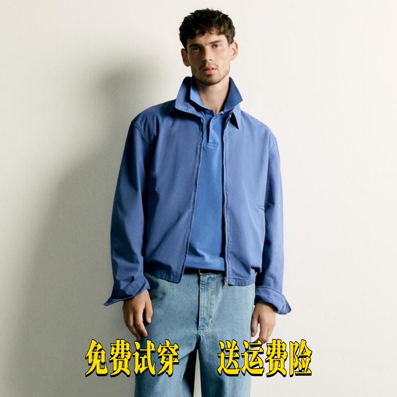 Za Discount 2026 Autumn New Arrivals Men's Clothing Washed Cotton Slim Straight Jacket Coat 1063201 400 Za Discount 2026 Autumn New Arrivals Men's Clothing Washed Cotton Slim Straight Jacket Coat 1063201 400