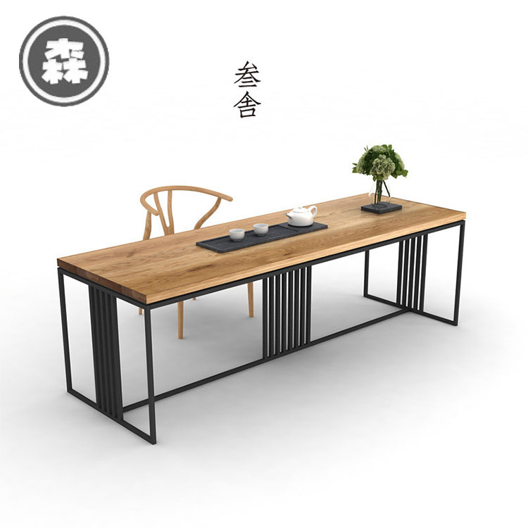 New Chinese Solid Wood Kung Fu Tea Table Desk Zen book room desk book bill desk writing desk can be customized-Taobao