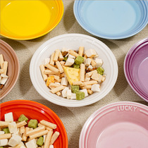 Cool color same style ceramic cat bowl anti-knock drinking bowl pet dinner plate anti-black chin cat food bowl neck protection dog bowl