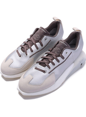 Y-3 男女同款银色奶油白拼色ORISAN系带休闲运动鞋 HQ5976