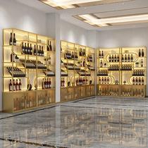 Red wine cabinet display rack iron floor-standing wine rack winery wine red wine rack white wine cabinet commercial storage rack customization