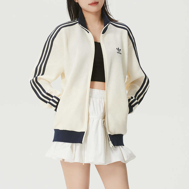 Adidas Kidsren's Clothing 26Th Spring New Casual Waffle Sports Top Loose Jacket Kw1178 Adidas Kidsren's Clothing 26Th Spring New Casual Waffle Sports Top Loose Jacket Kw1178