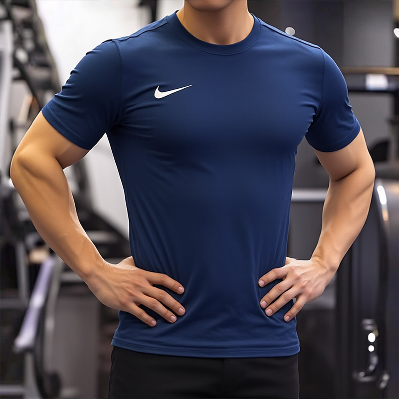 Nike Official Authentic Nike Quick-Drying T-Shirt Men's Summer New Round Neck Half-Sleeve Running Fitness Casual Short-Sleeved Shirt