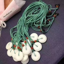 Hotan jade pendant lanyard necklace rope men and women hand-woven jade beeswax jade safety buckle pendant rope