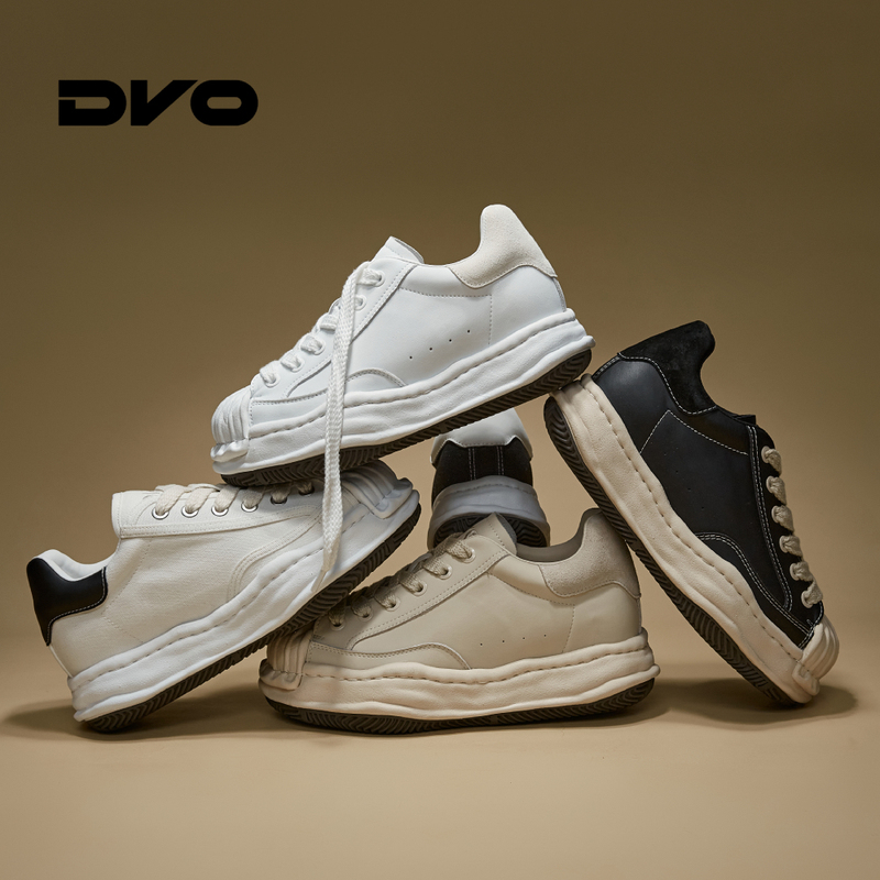 Dvo [Shell Toe] 7cm Invisible Height-Increasing Shoes for Men, Dissolvable Couple's Thick-Soled Casual Versatile Sneakers Shell Shoes