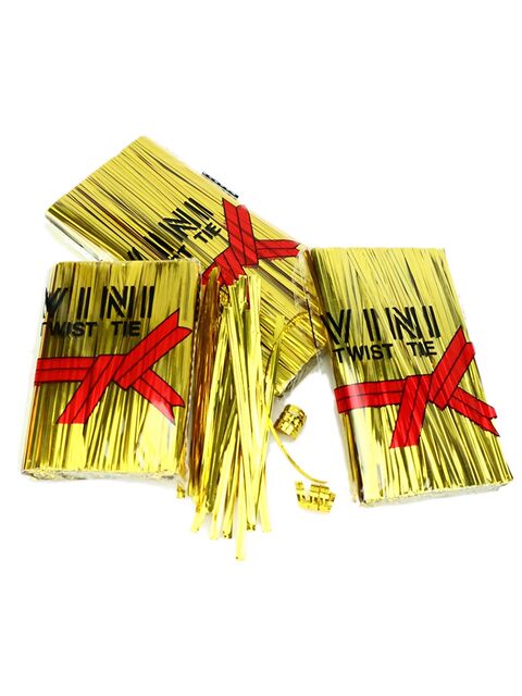 Bag Tie Gold Wire Tie Grape Sun Rose Packaging Paper Bag Special Wire Tie Gold Binding Wire