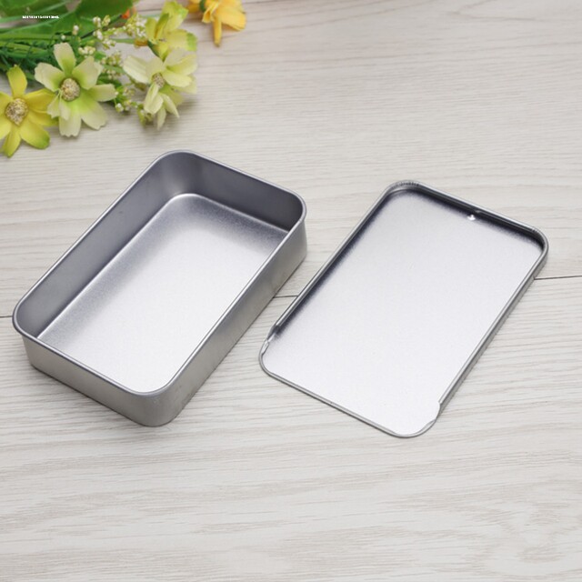 Small Push-Pull Lid Iron Box U Disk Box Outdoor Portable Small Medicine Box Chewing Gum Box Sliding Lid Small Box Popular Balm Box