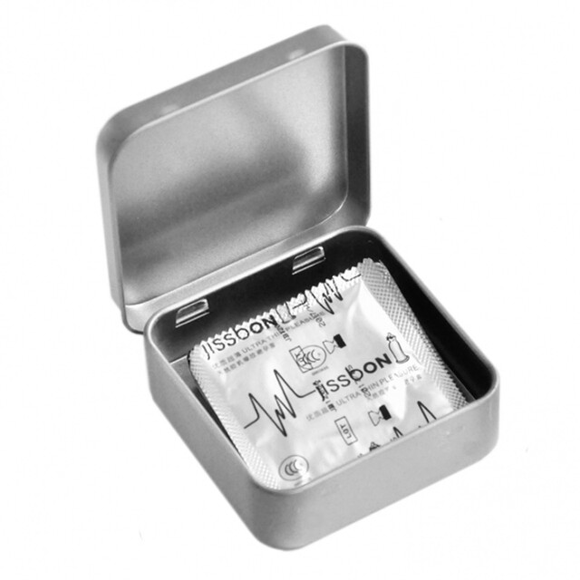 Condom Storage Box, Portable Storage Bag, Small Metal Box, Packaging Box, Bedside