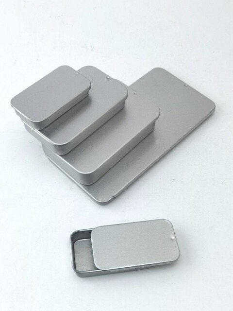 Push-Pull Small Metal Box, Chewing Gum Box, Sliding Lid, Agarwood Eyebrow Wax Balm Box, Finger Sleeve Storage Box, Dental Floss Box, Bird Food Box