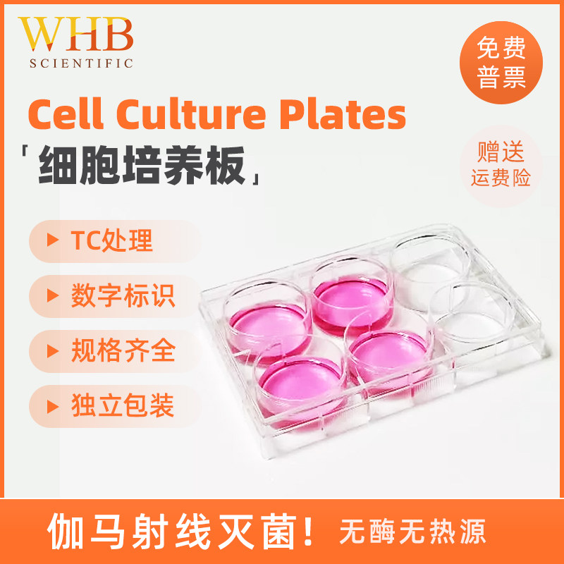 WHB6孔12孔24孔48孔96孔贴壁细胞培养板 TC处理独立包装 实验耗材