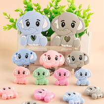 Sunrony Cartoon Animal Elephant Silicone Bead Teether Clip F