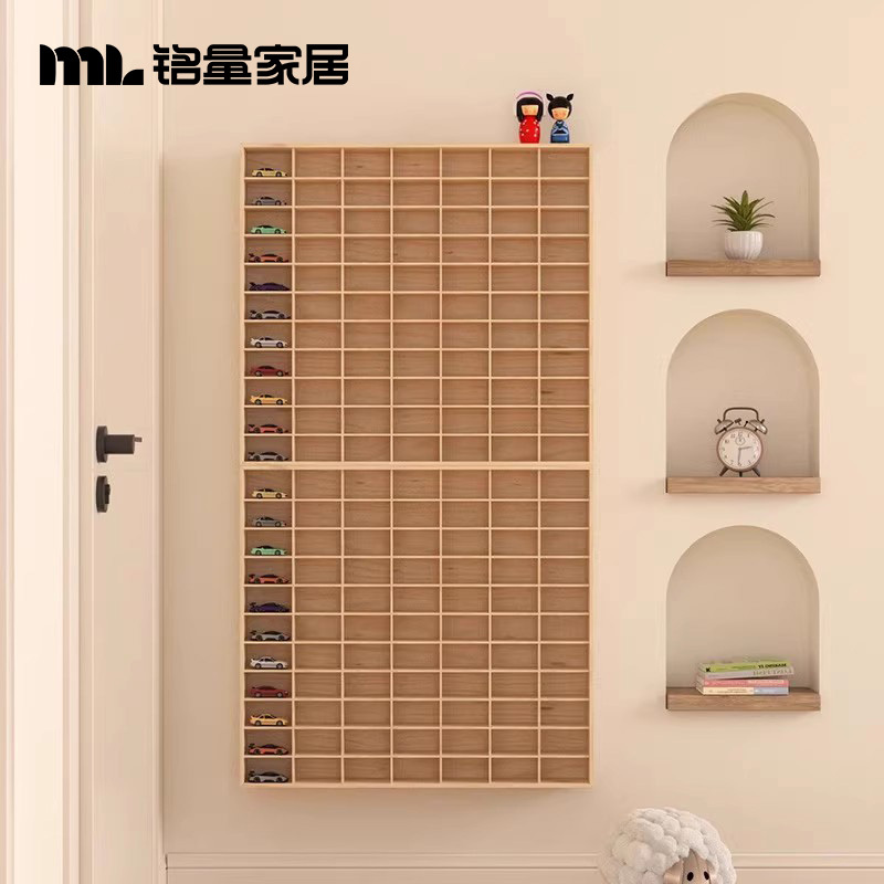 1:64 Scale Tomica Display Cabinet Solid Wood Storage Box Children's Toy Car Hot Wheels Small Car Model Display Box