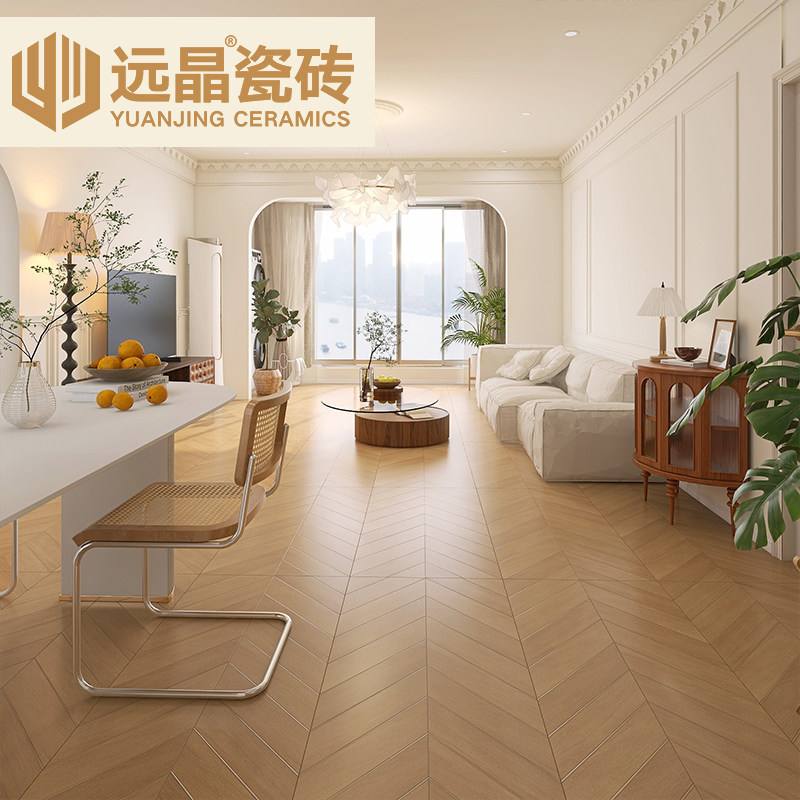 远晶瓷砖800x800柔光天鹅绒木纹砖,打造温馨客厅的秘密武器-木纹砖-淘宝好物网