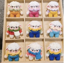 diy wool keychain finished bag pendant lamb couple keychain school bag pendant lamb keychain gift