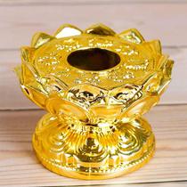 Hand-operated rotating drum base Tibetan rotating drum base eight auspicious golden lotus base diameter 3cm